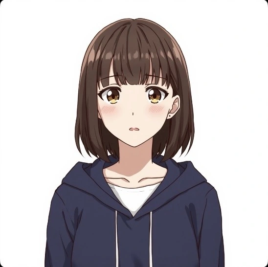 驚いた表情への変更時に目や顔立ちの変化が見られた生成例