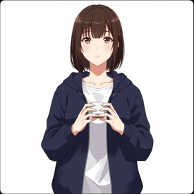 両手で白いカップを持つの生成結果3