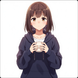 両手で白いカップを持つの生成結果4