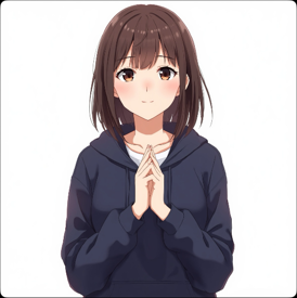 両手の指を組むの生成結果4
