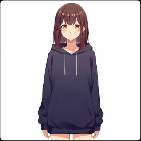 自然に両手を下ろすの生成結果1