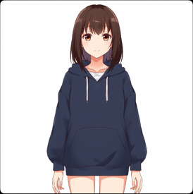 自然に両手を下ろすの生成結果2