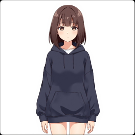 自然に両手を下ろすの生成結果3