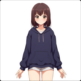 自然に両手を下ろすの生成結果4