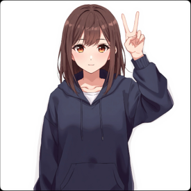 ピースサインの生成結果1