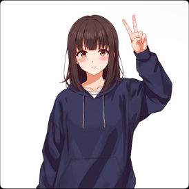 ピースサインの生成結果2