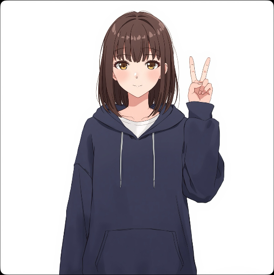 ピースサインの生成結果4