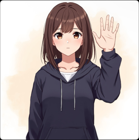 片手を振るの生成結果2