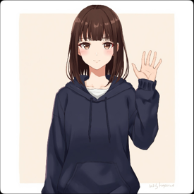 片手を振るの生成結果3